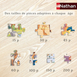 Nathan Puzzle cadre 15 pièces - Les animaux de la forêt