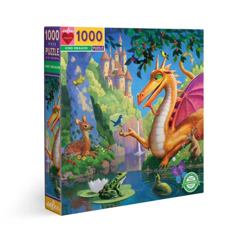 Puzzle 1000 pièces - Kind dragongPuzzle 1000 pièces  KIND DRAGON Eeboo