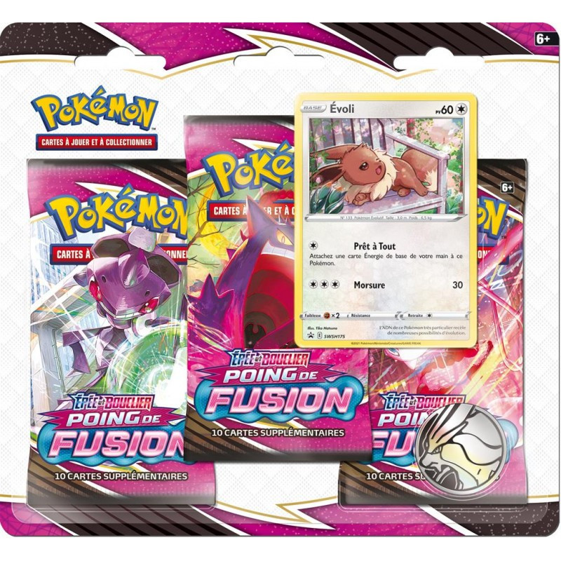 Pokémon EB08 : Pack 3 Boosters - Evoli