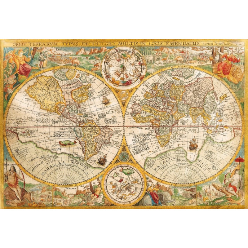 Ancient Map - Puzzle de 2000 pièces - Collection High Quality - Clémentoni